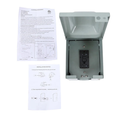 3R Enclosure 20 Amp GFCI Receptacle for Outdoor Outlet Box