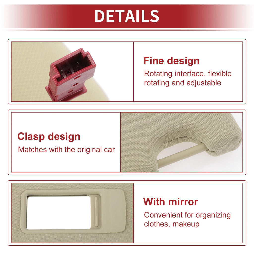 Left Car Sun Visor with Mirror for BMW 3 Series E90 E91 (2005–2013)