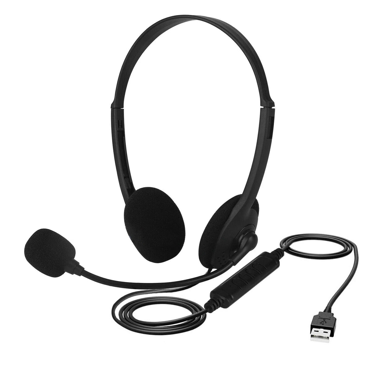 USB headset with clear chat microphone for office use