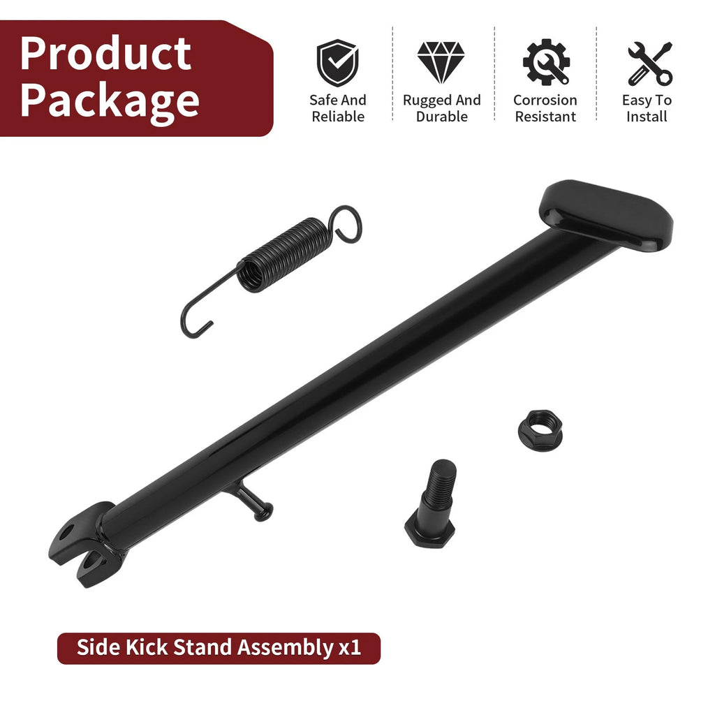 Side Kick Stand Assembly & Spring Bolt for Honda XR100R (1985–2003) 50530-KSJ-670