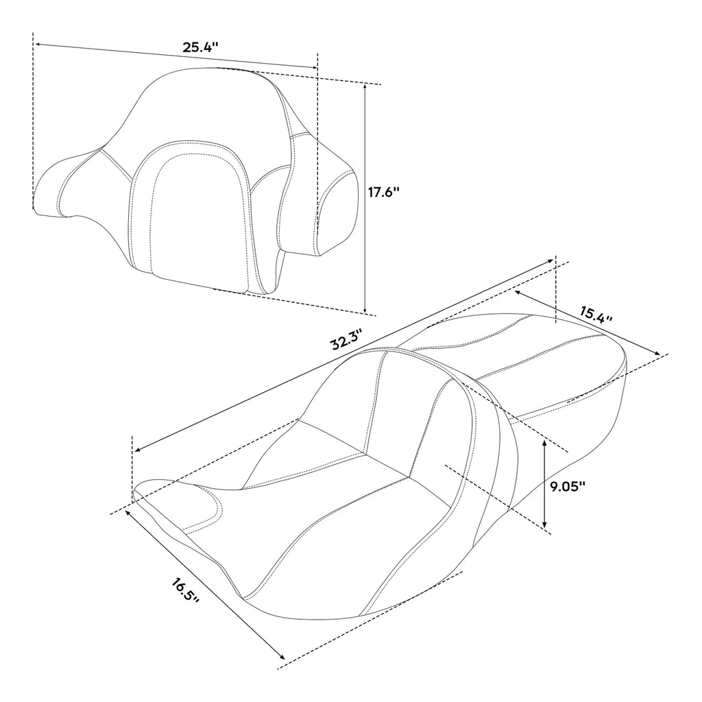 Passenger Seat Backrest for Harley Road Glide (2014–2023)