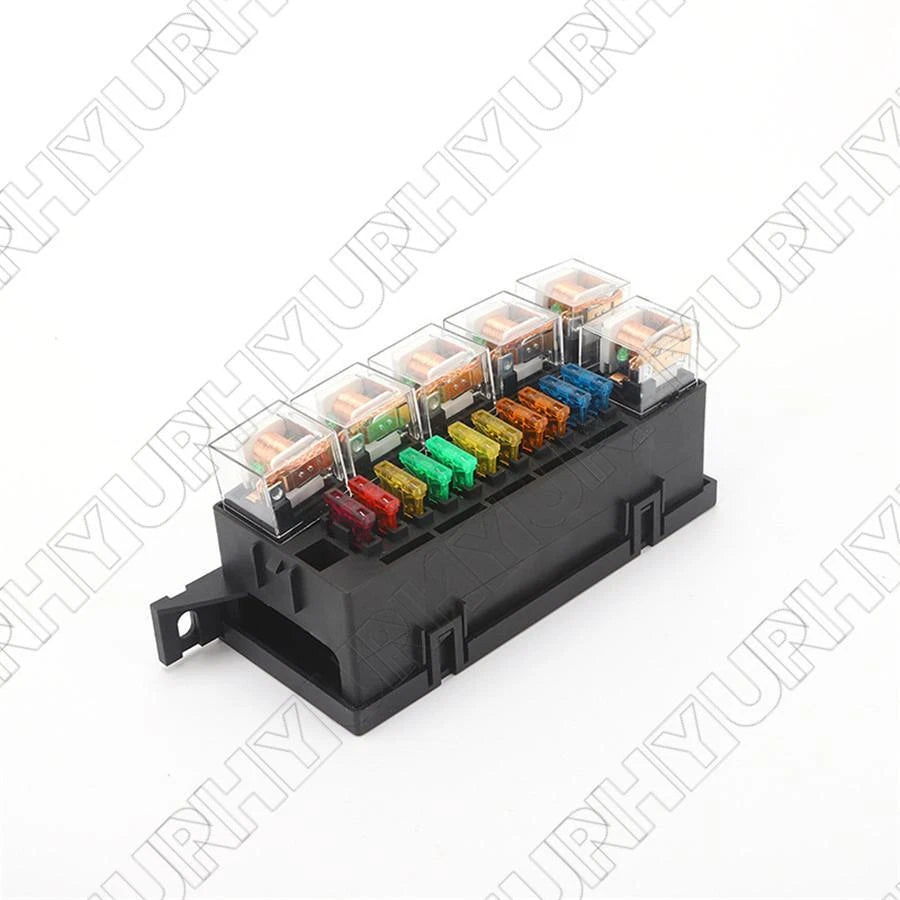 Relay Fuse Box Kit for Universal Car (12V, 80A, 11x Fuses)