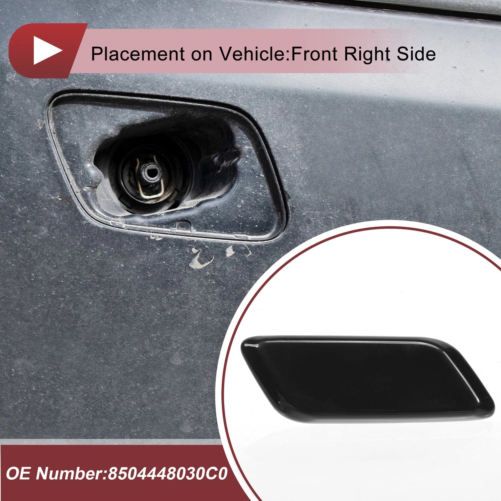 Front Right Washer Nozzle Cover Cap Replacement for Lexus RX350 (2012–2014)