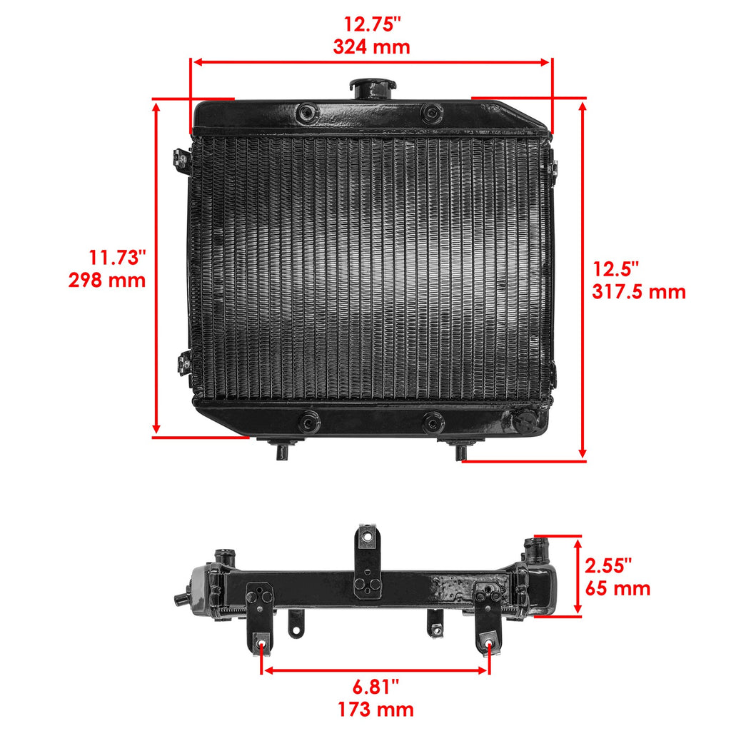 Radiator Replacement for Honda TRX500FA Foreman Rubicon 500 4X4 (2011–2014)