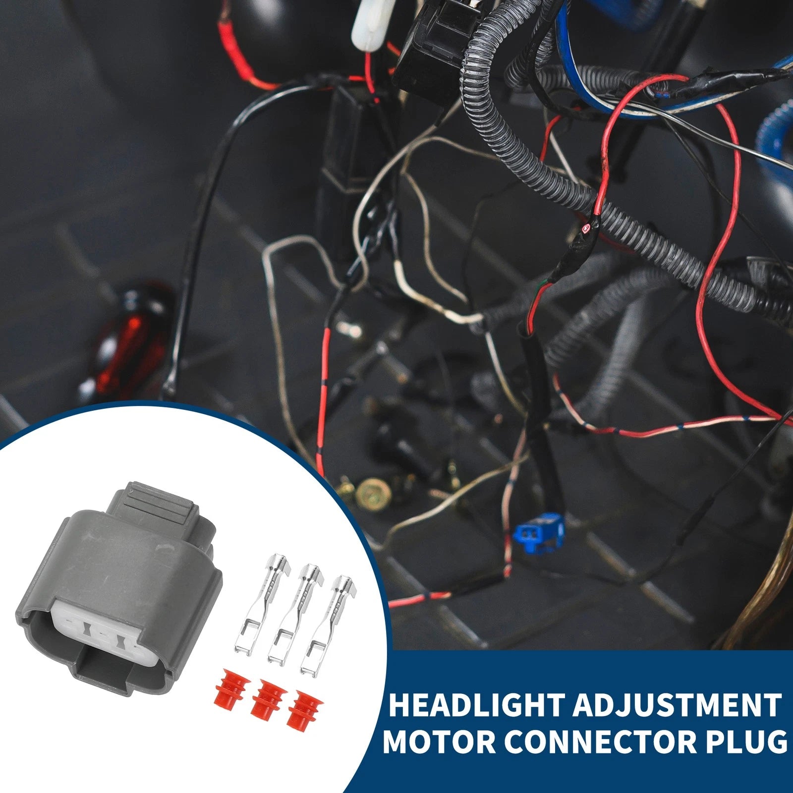 Headlight Adjustment Motor Connector Plug 3 Pin for Honda K Series K20 (2002–2006)