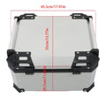 55L Waterproof Silver Motorcycle Tour Tail Box Trunk Storage Case