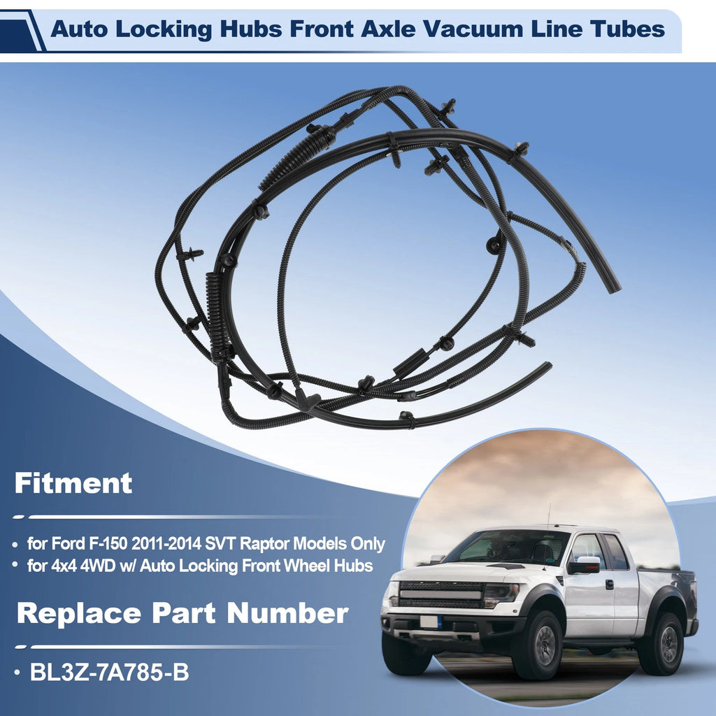 Auto Locking Hub Vacuum Lines Front 4x4 for Ford F-150 Raptor (2011–2017)