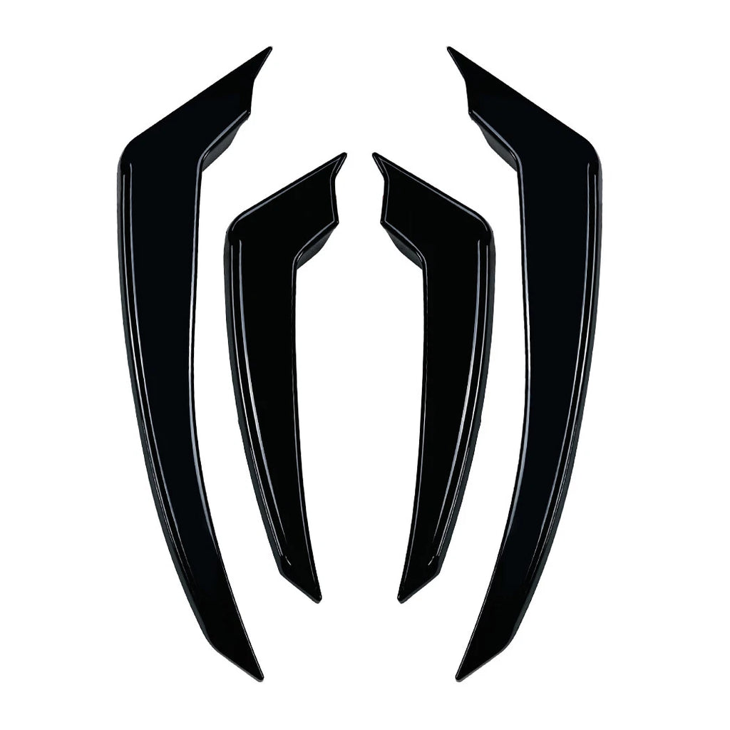Gloss Black Front Bumper Side Air Vent Fin Trim for Alfa Romeo Stelvio (2017–2025)
