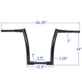 1.5" Ape Hanger Handlebar for Harley FLS FLSTC FLSTF FXST (2000–2017) 14" Rise