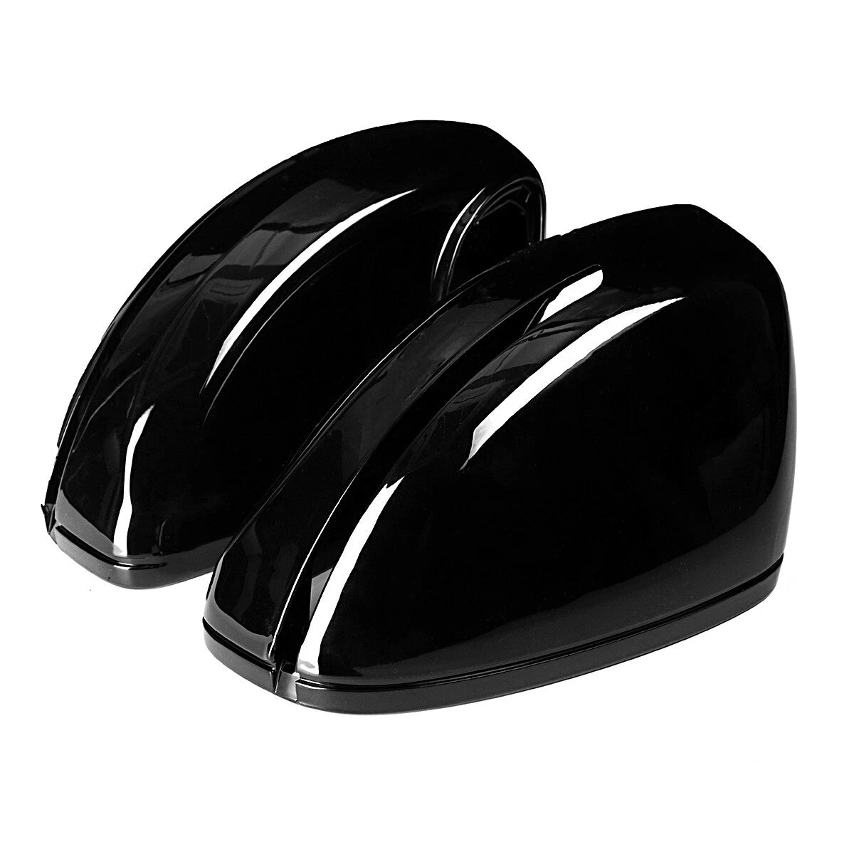 Set of 2 Rear View Side Mirror Cover Caps for Audi TT TTRS R8 (2007–2014) Gloss Black