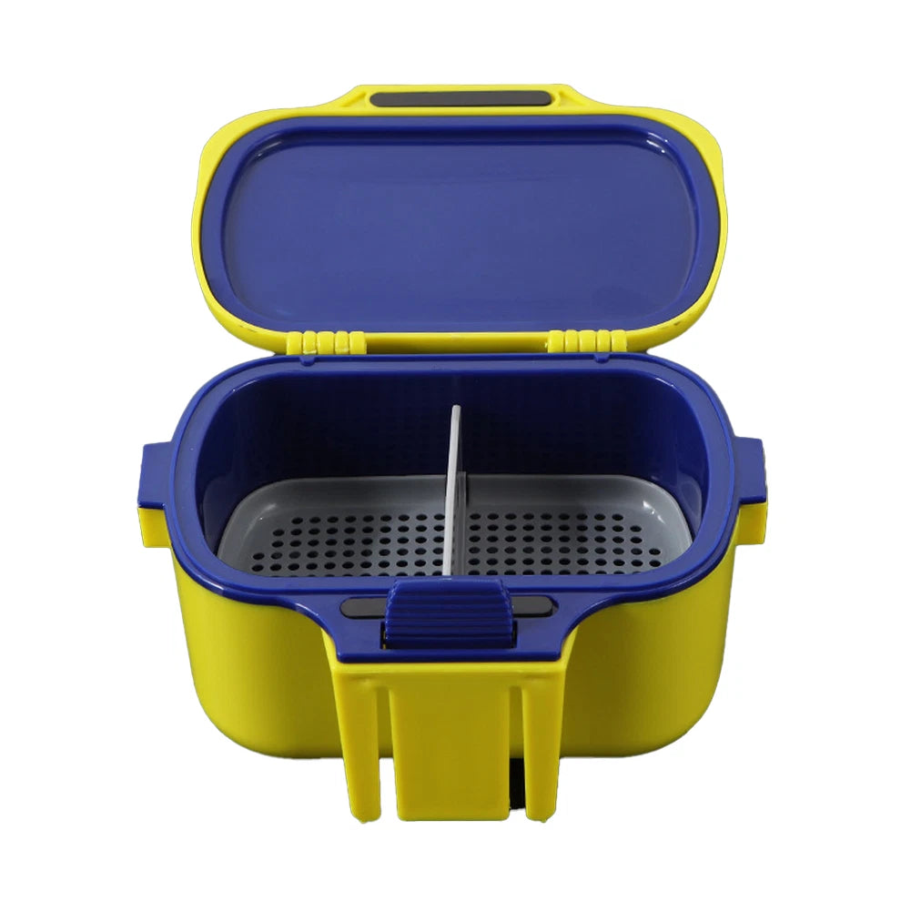 Live Bait Container with Inner Draining Insert for Sea Fishing