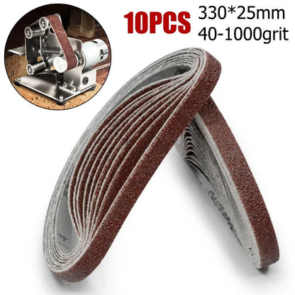 10pcs Sanding Belt 25x330mm for Grinding and Polishing