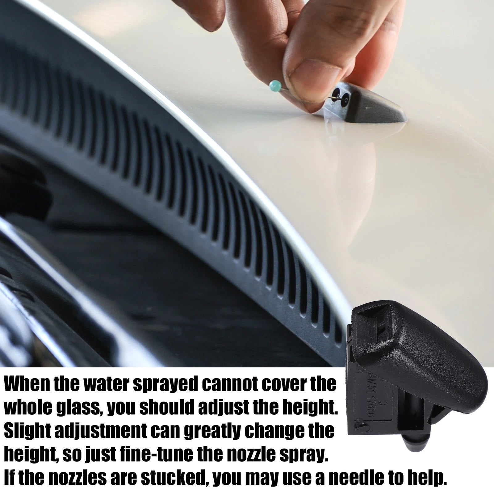 Car Windshield Washer Water Nozzle Spray Replacement for Ford Focus (2012–2018)