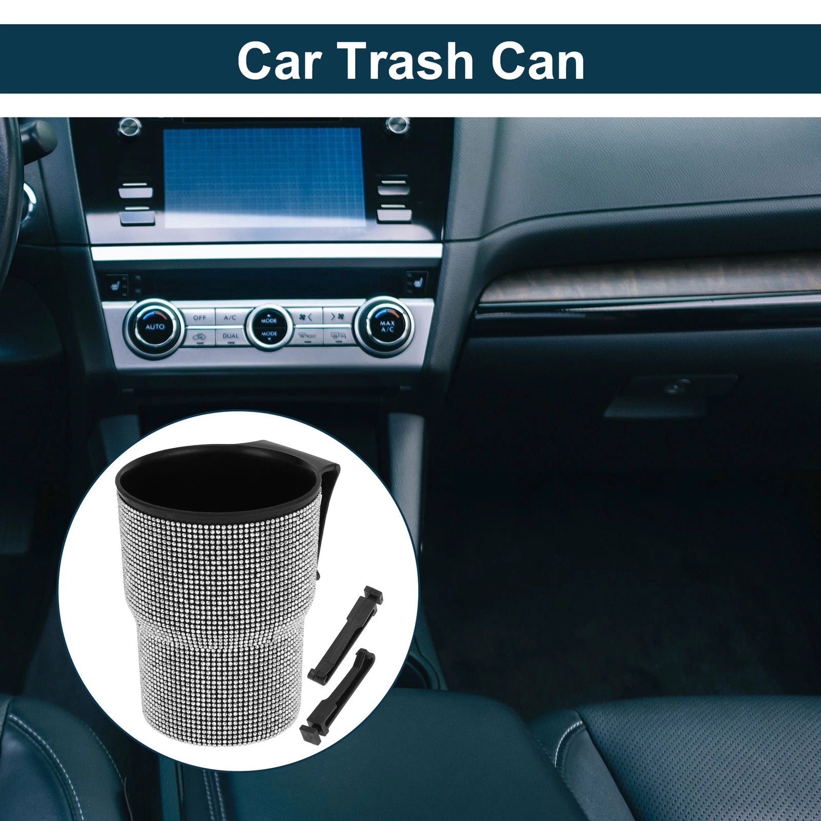 Portable Car Trash Can for Universal Fit (1 Pc)