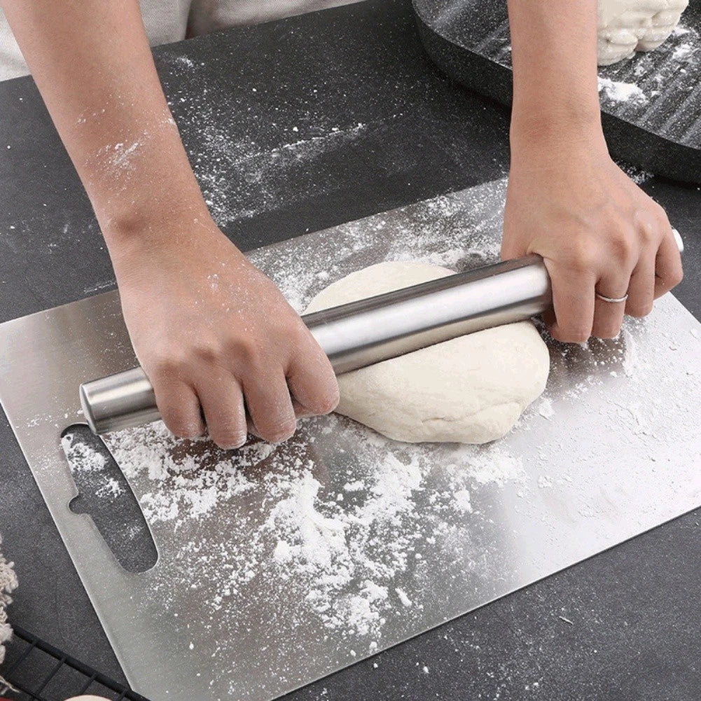 304 Stainless Steel Rolling Pin for Baking (No specific make/model)
