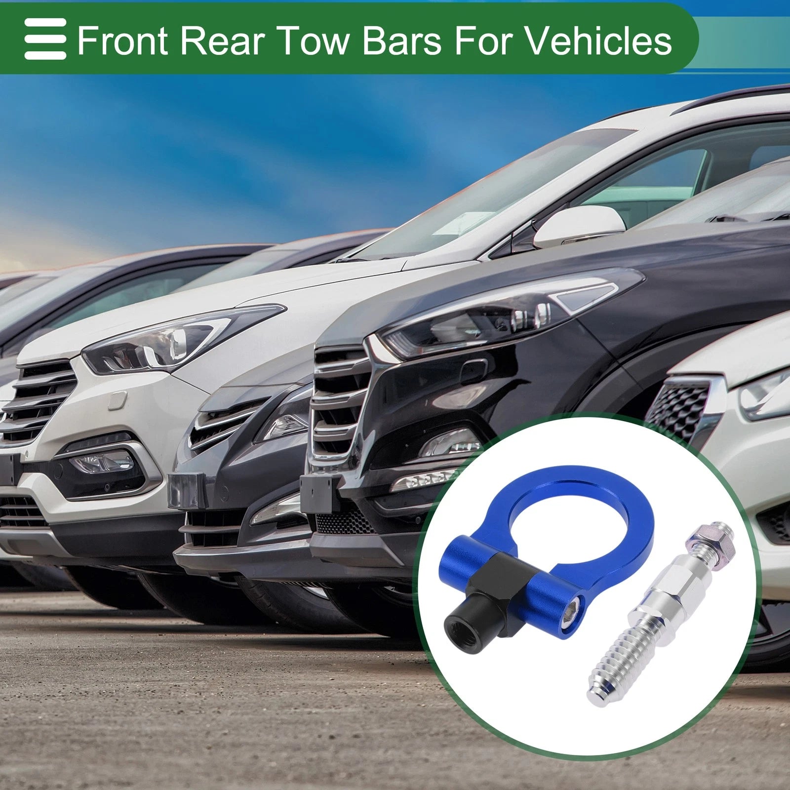 Front Rear Tow Hook Replacement for Ford Focus 1998-2025 15.6mm Aluminum Alloy