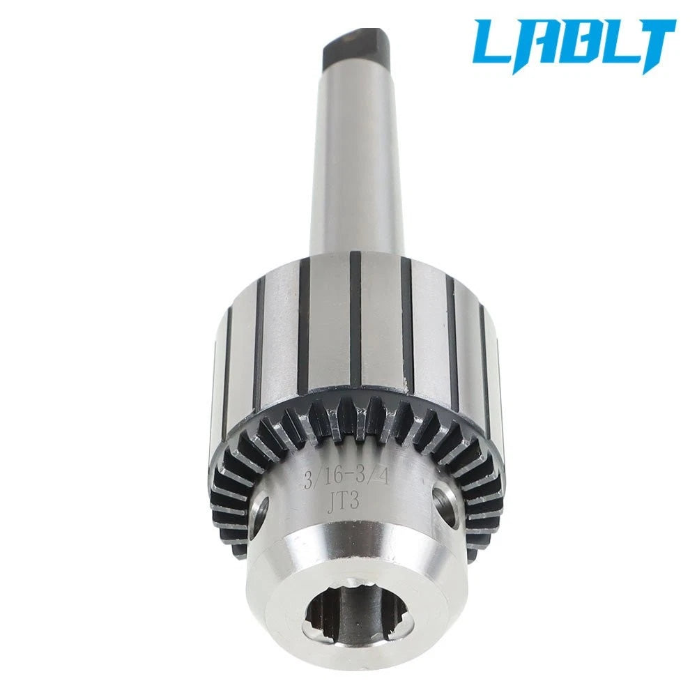 3/4" MT3 Taper Drill Press Chuck for Heavy Duty Use with Chuck Key