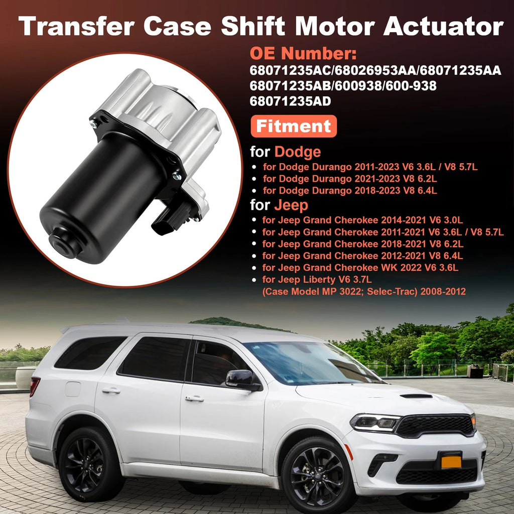 Transfer Case Shift Motor Replacement for Dodge Durango and Jeep Grand Cherokee (2014–2019)
