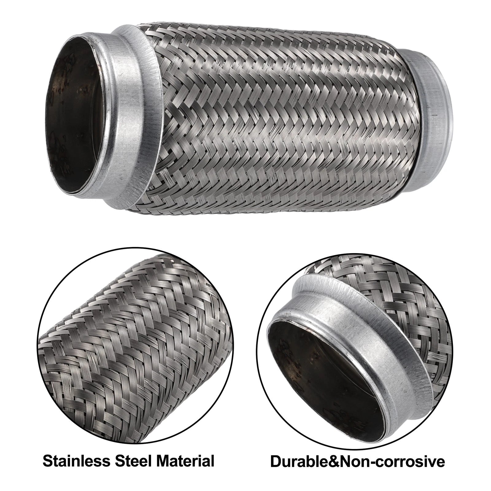 Exhaust Flex Joint 76x205mm Stainless Steel for Universal Fit