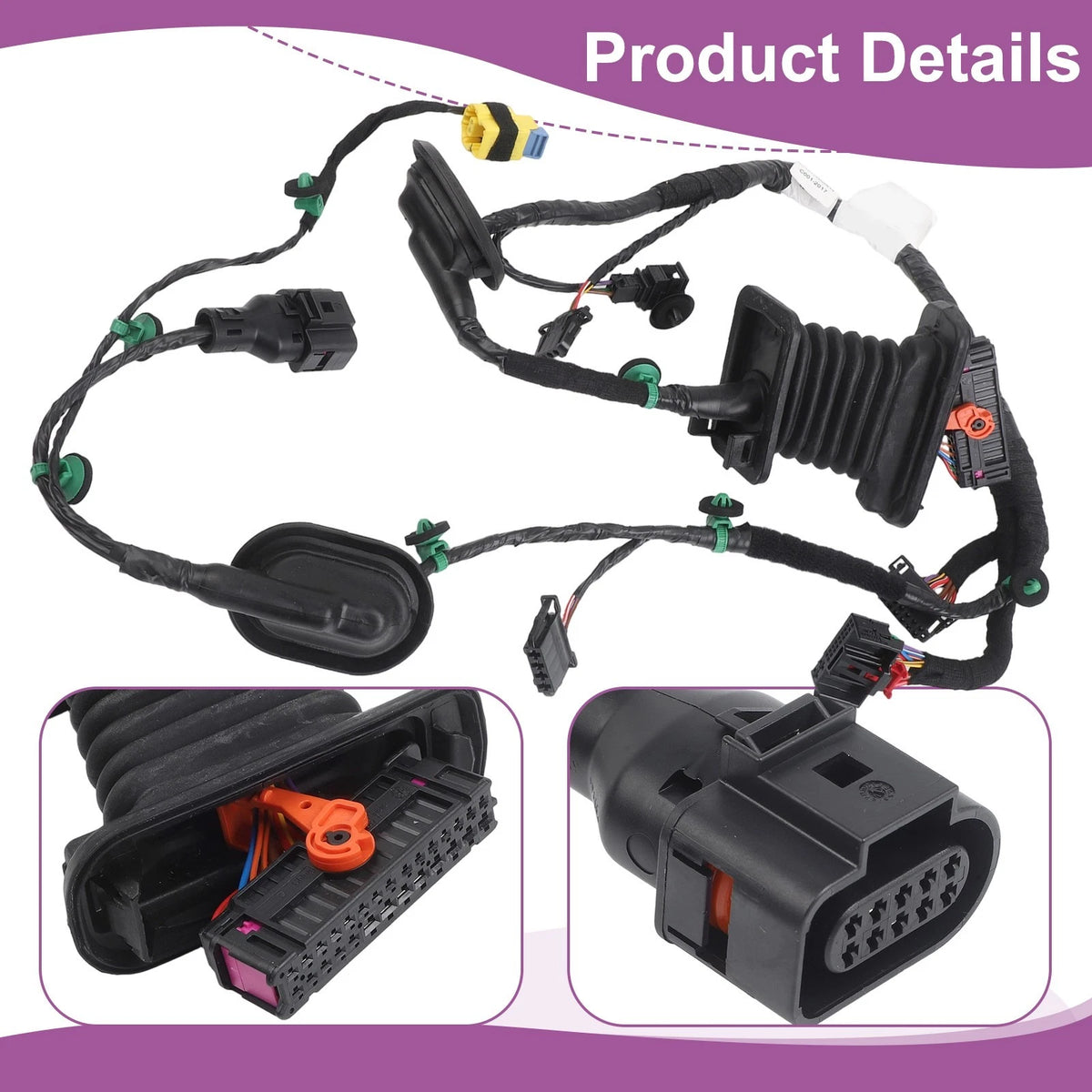 Front Left Door Cable Wiring Harness Assembly for Jetta Golf MK5 (2006–2010)