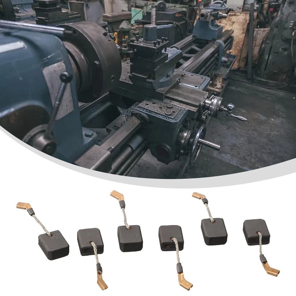 Set of 6 Carbon Brushes for Intermittently Running Motors