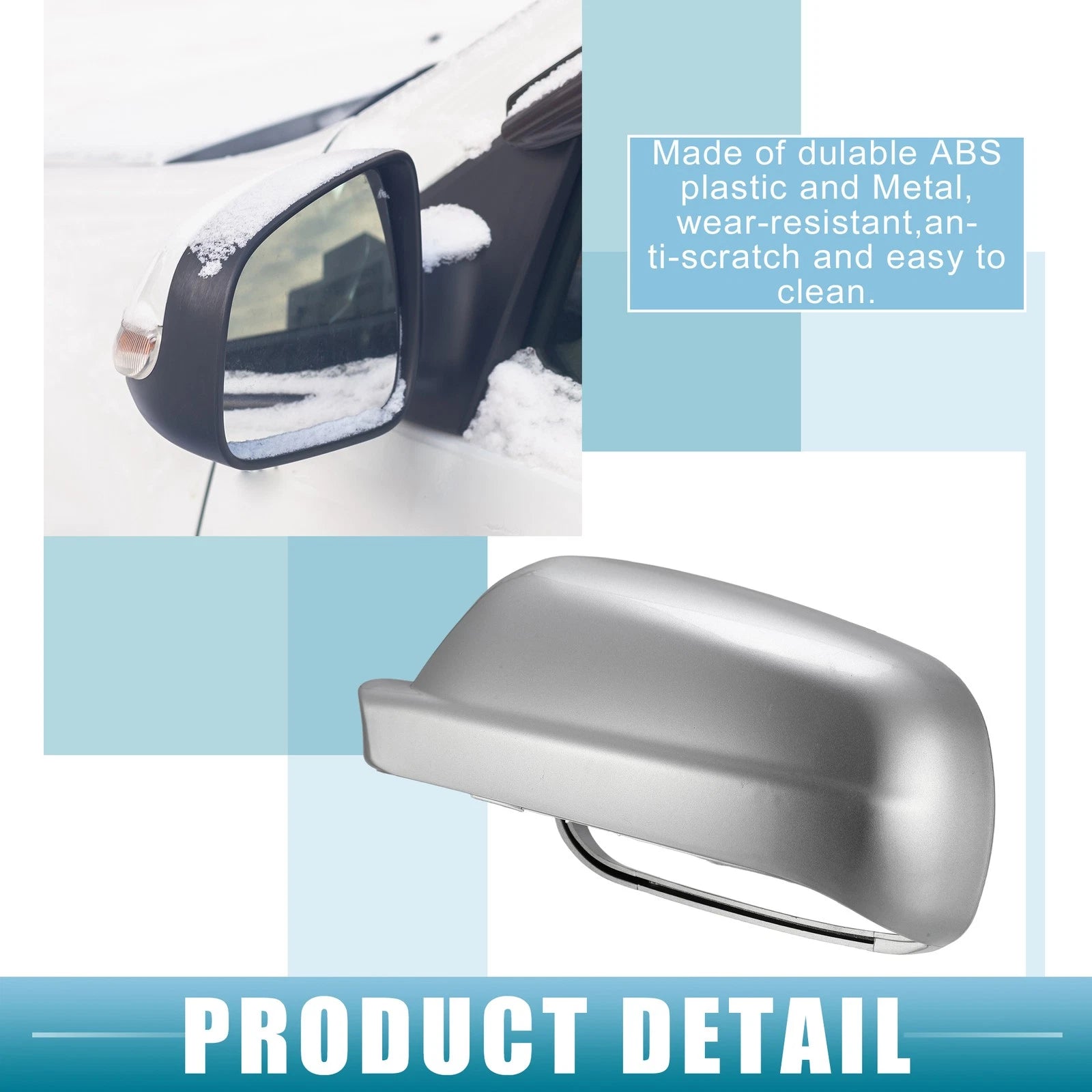 Rearview Mirror Cover Pair Replacement for VW Jetta (2011–2018)