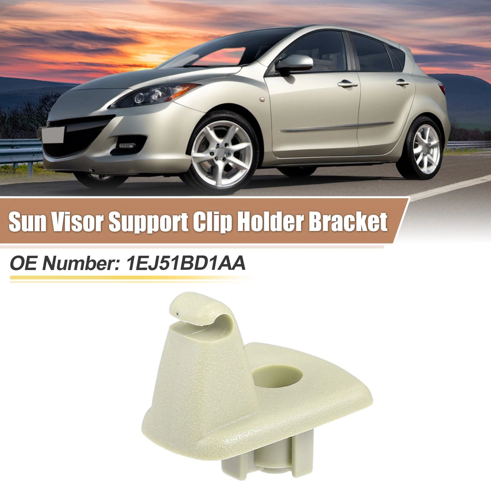 Sun Visor Support Clip Retainer 2PCS Beige for Chrysler 300 (2011–2024)