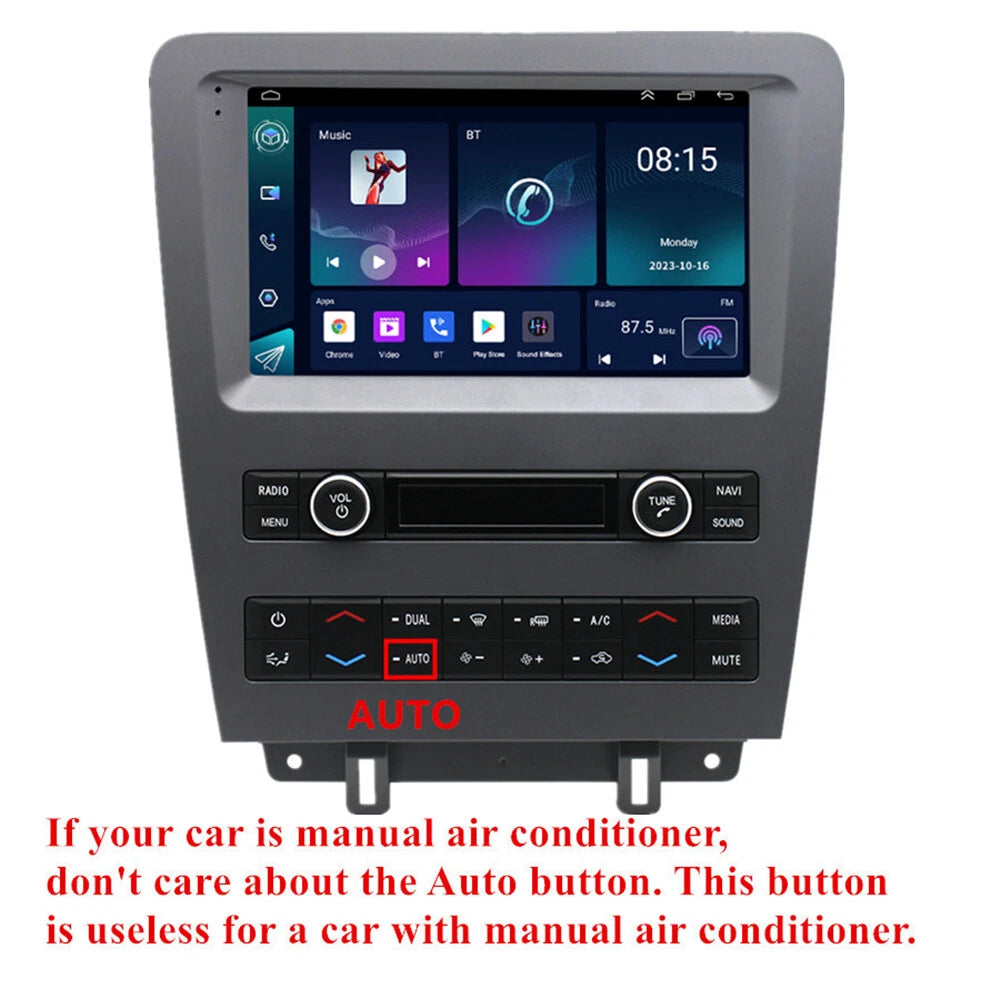 9 Inch Android 13 Stereo Radio GPS Navigation for Ford Mustang (2010–2014)