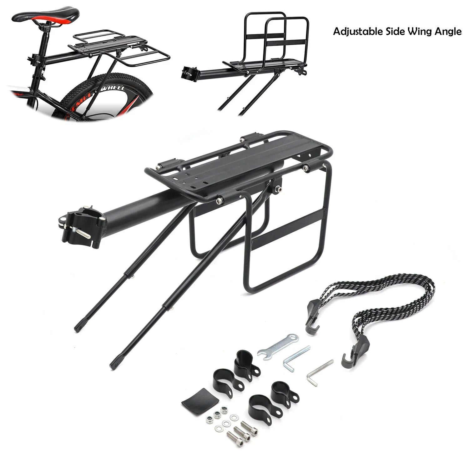 Rear Rack Fender for Bicycle (Adjustable Side Wing)