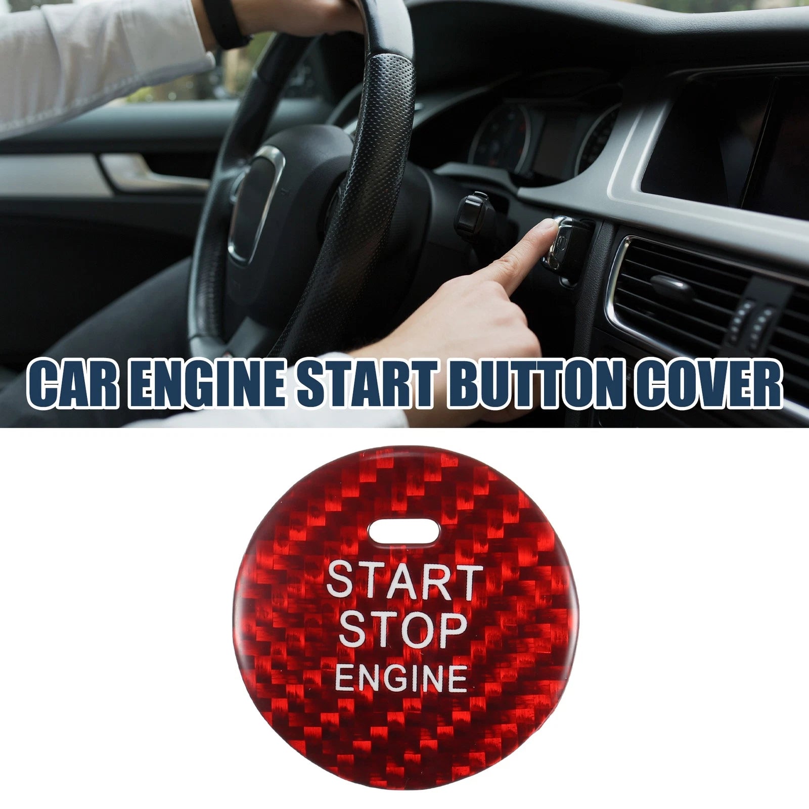 Engine Start Stop Button Cover for Mazda (Red)