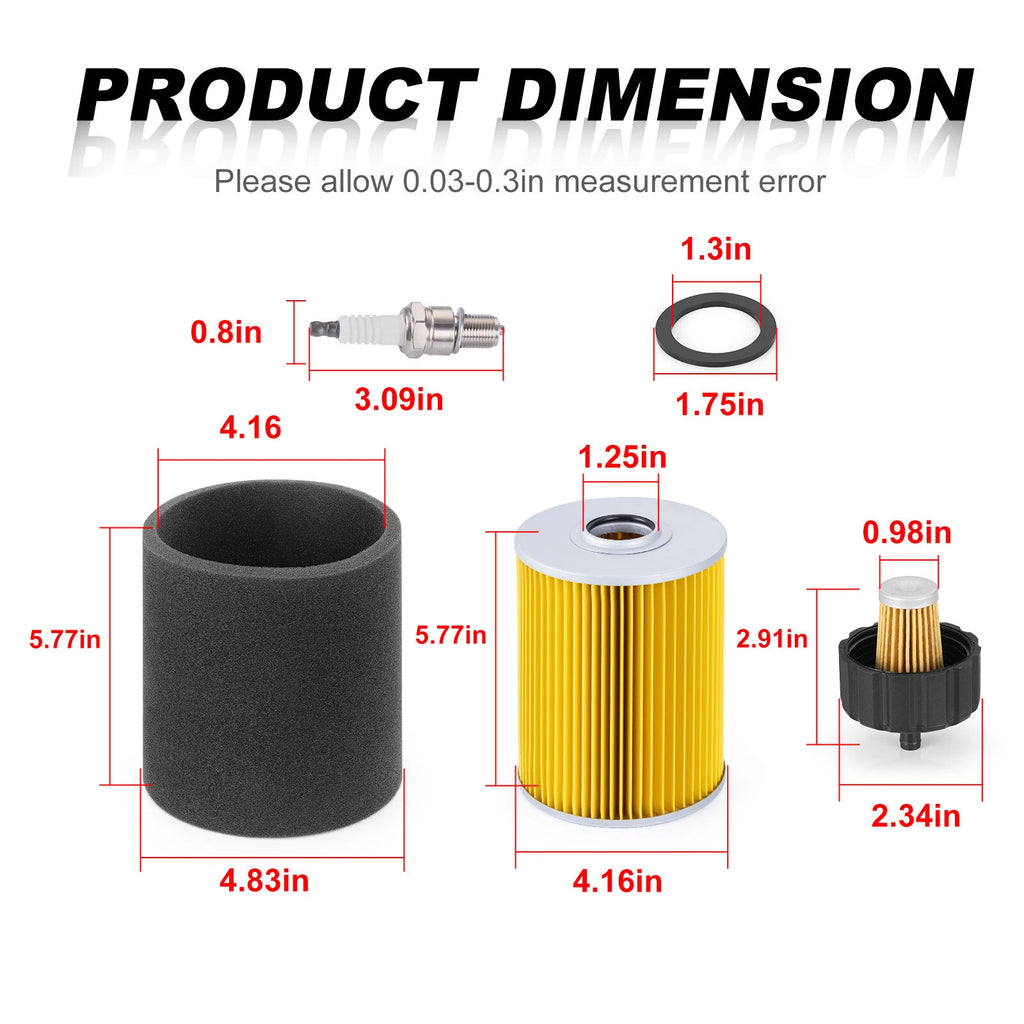 Air Filter + Fuel Filter + Gasket for Yamaha Golf Cart G2 G5 G8 G9 G11 (1985–1995)