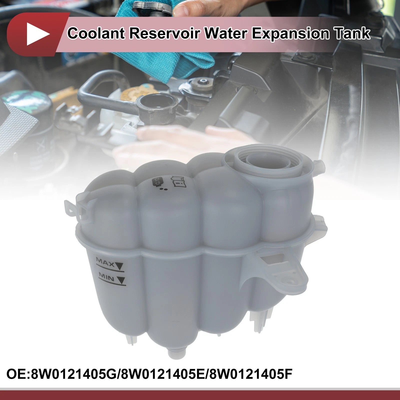 Coolant Expansion Overflow Tank OEM for Audi A4 A5 (2009–2016)