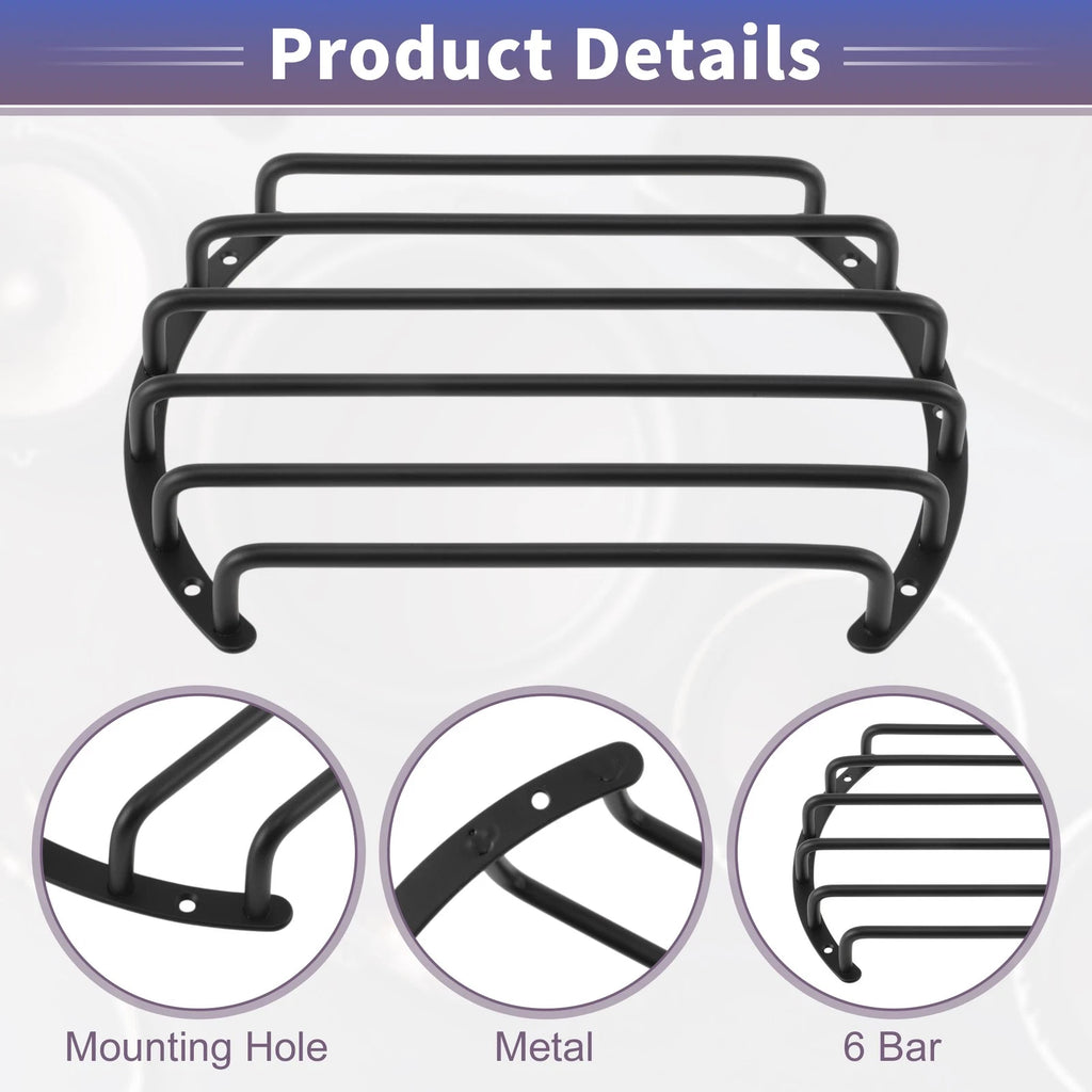 8" Speaker Grill Covers for Universal Fit (1pc) - Black