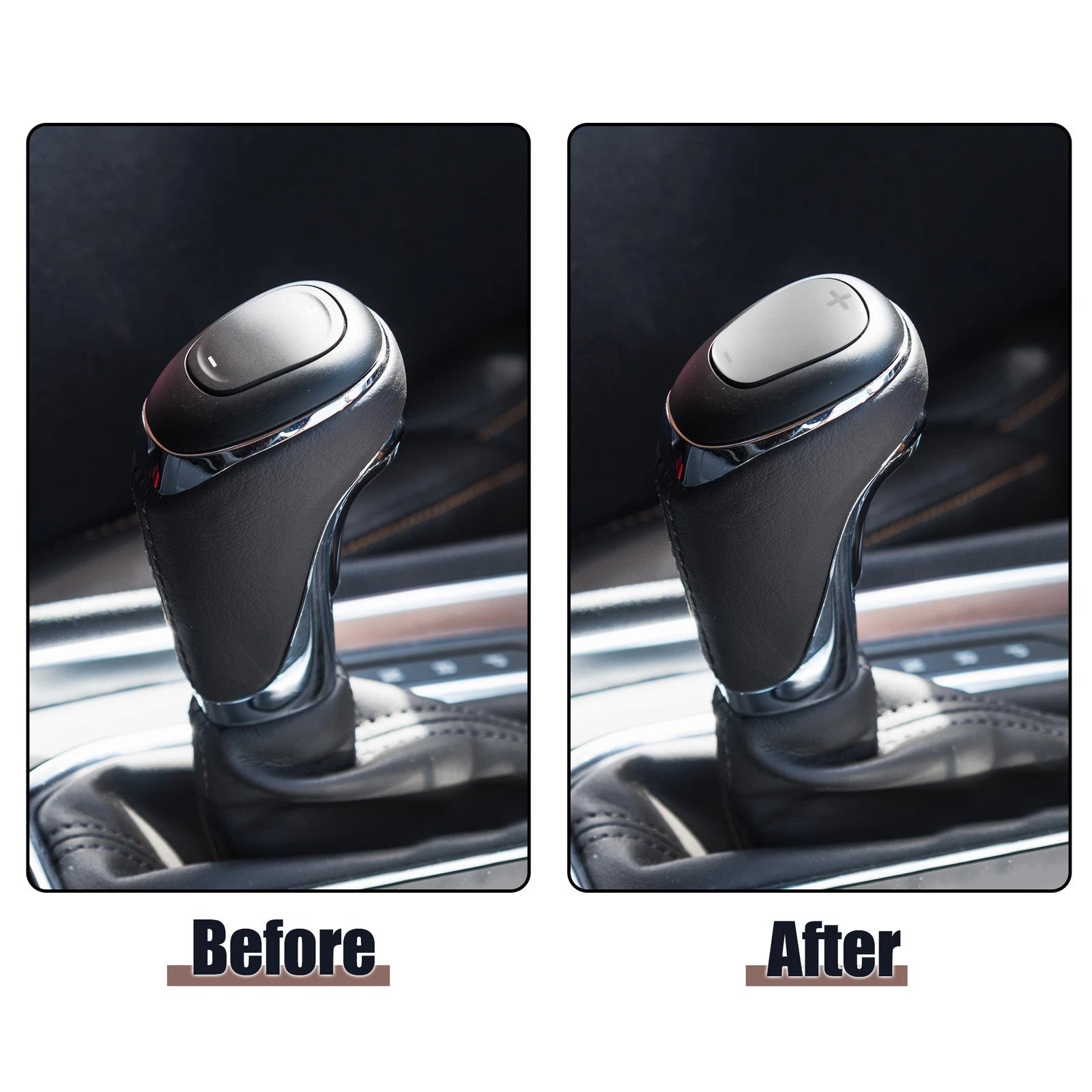 Gear Shift Knob Cover Replacement for Chevrolet Equinox (2018–2020) Silver Tone