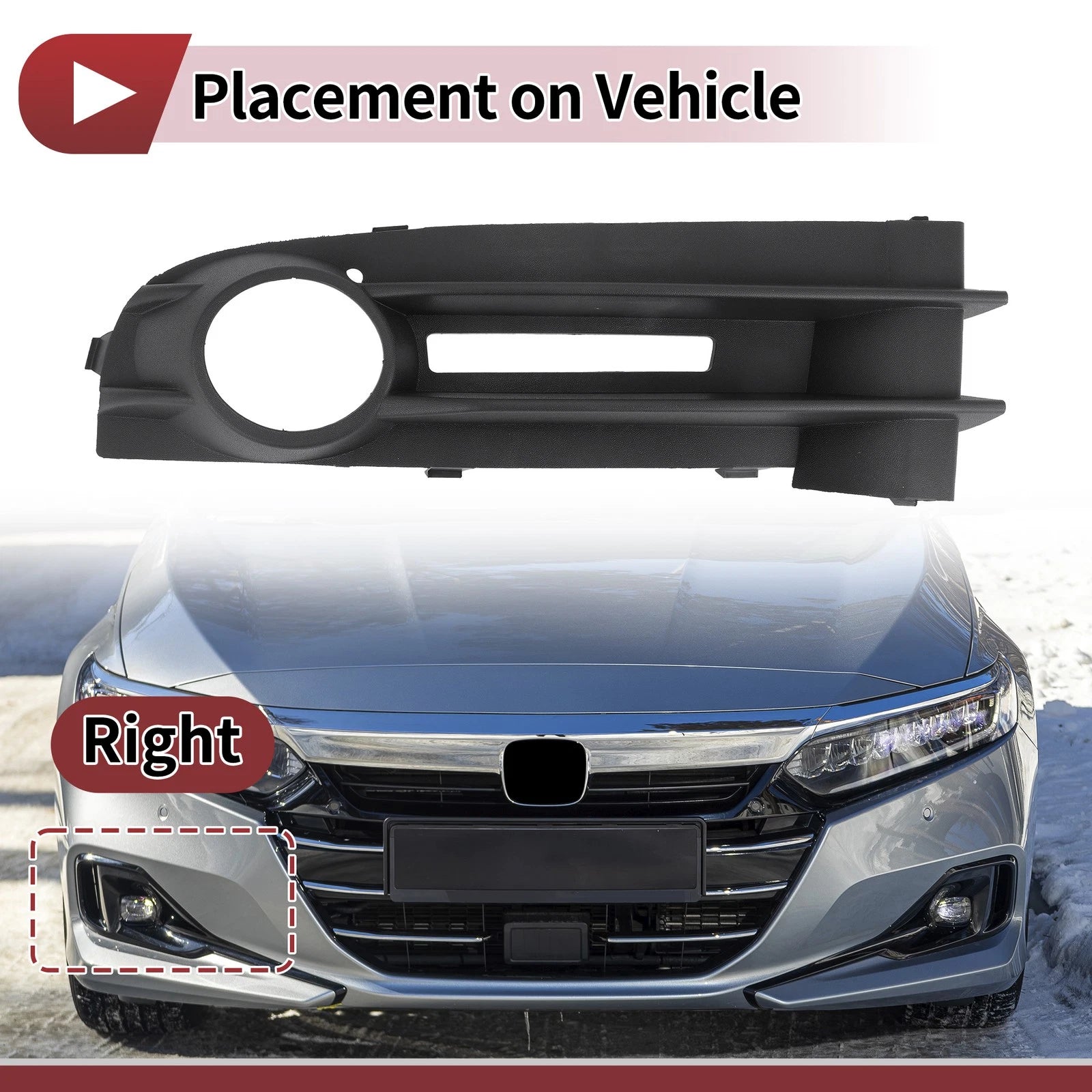 Front Right Fog Light Grille Replacement for Volkswagen Caddy (2004–2010)