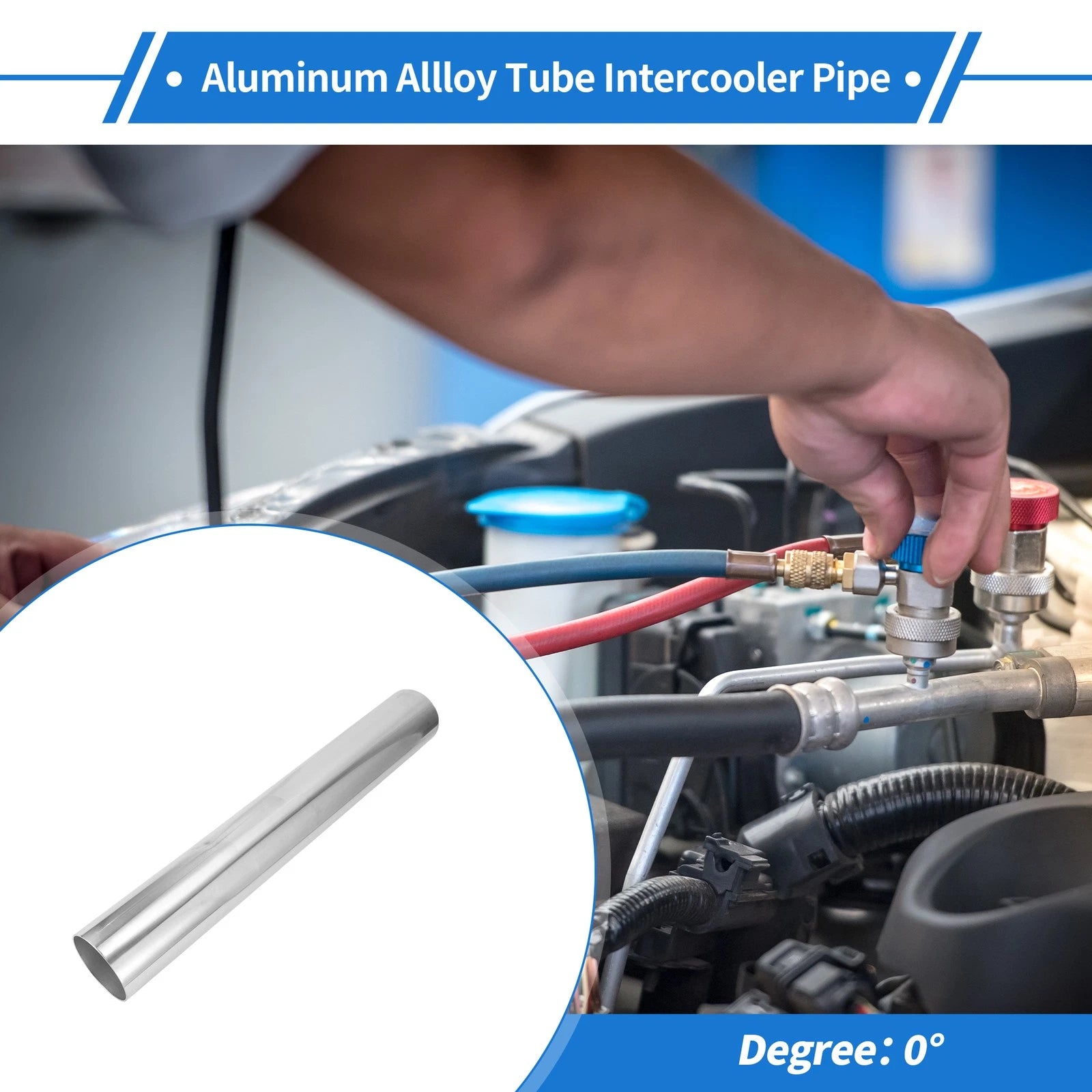 3.5" OD Straight Intercooler Pipe for Universal Fit (600mm Length)