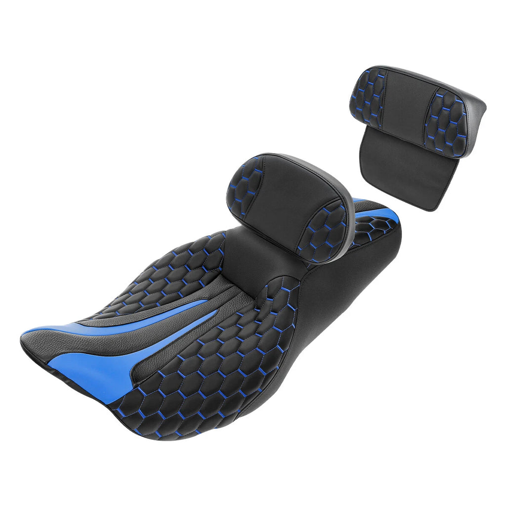 Seat & Backrest Pad for Harley Touring Street Glide (2014–2023)