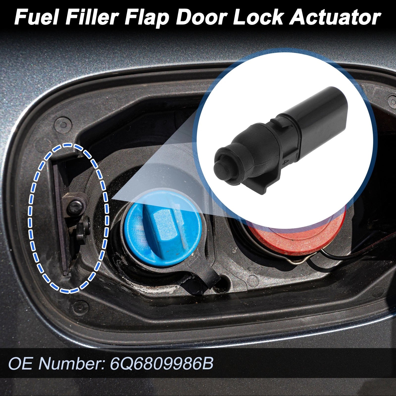 Fuel Filler Flap Latch Actuator Motor Replacement for Audi A3 (2003–2013)