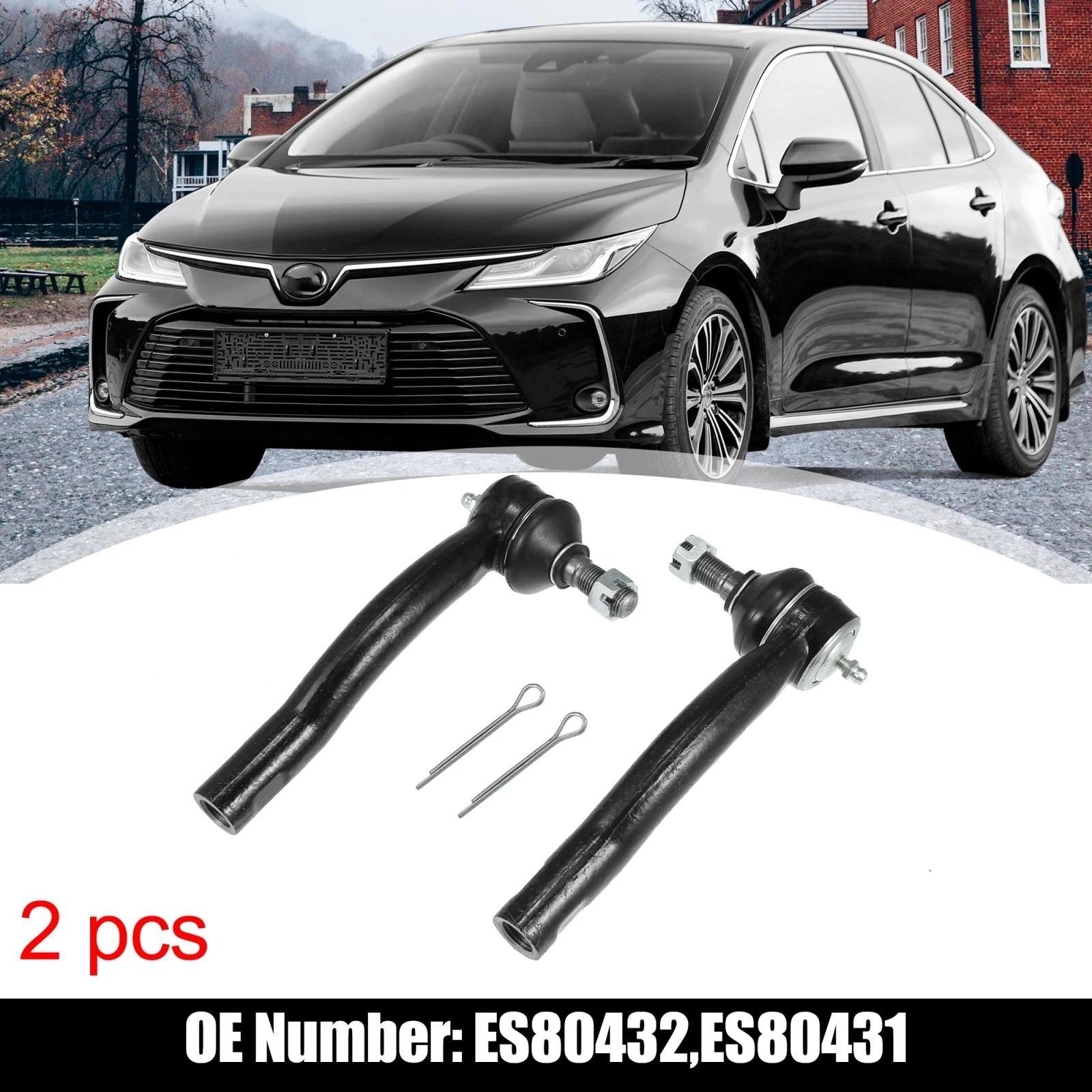 Outer Tie Rod End Links 2PCS Front Replacement for Toyota Corolla (2003–2008)