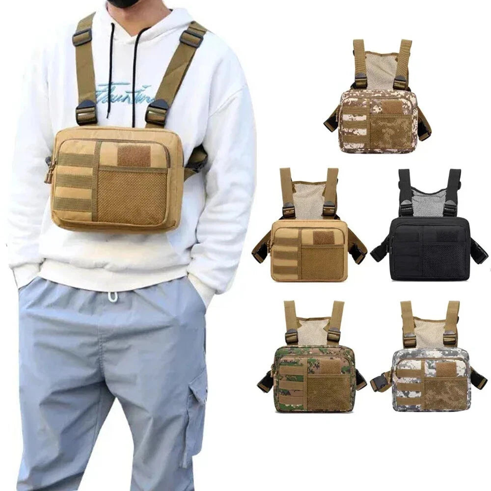 Chest Rig Bag for Men - Travel Recon Kit Pack - Outdoor Sport