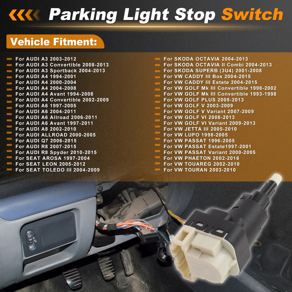 Brake Light Switch for Audi A3 (2003–2012) 7L6945511