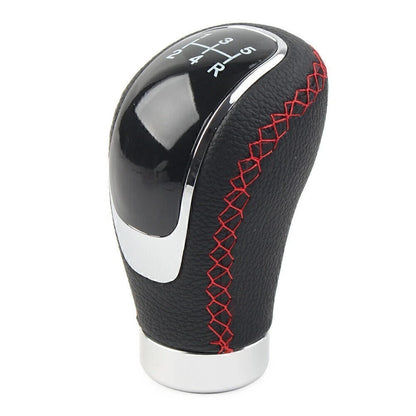 5 Speed Leather Manual Gear Shift Lever Head for Universal Cars
