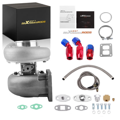 GT45 T4 V-band Billet Turbo 1.05 A/R 600+HP w/ Oil Return Feed Line Kit
