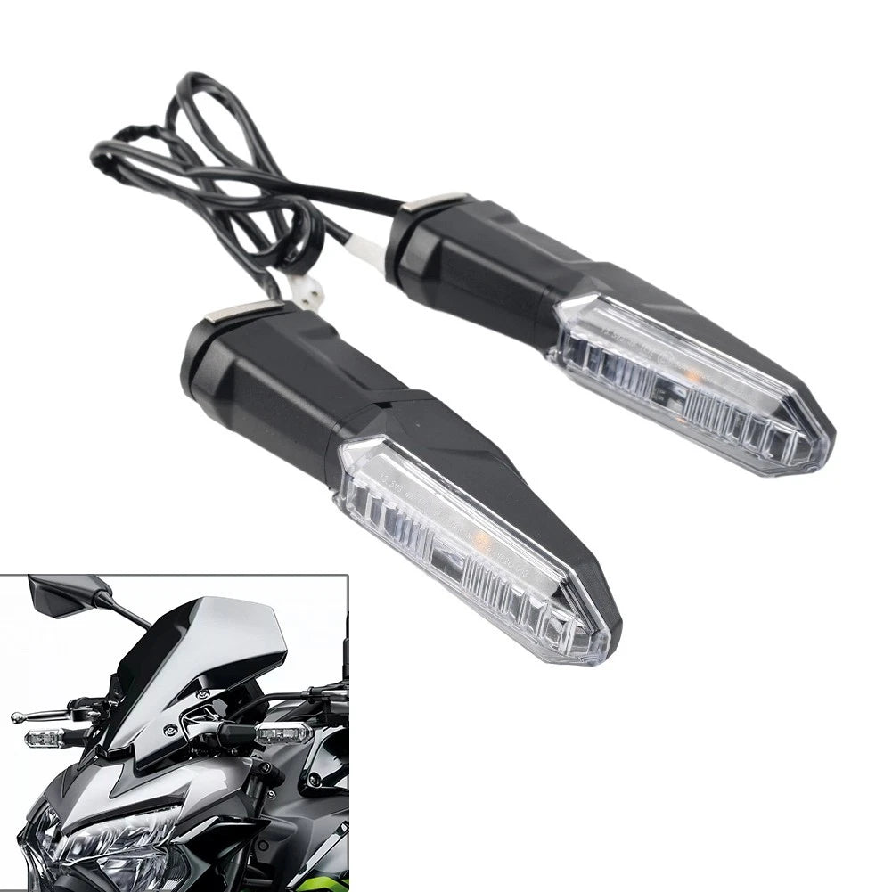 LED Turn Signal Light Indicator Lamp for Kawasaki Z900 RS Z1000 (Clear, Pair)