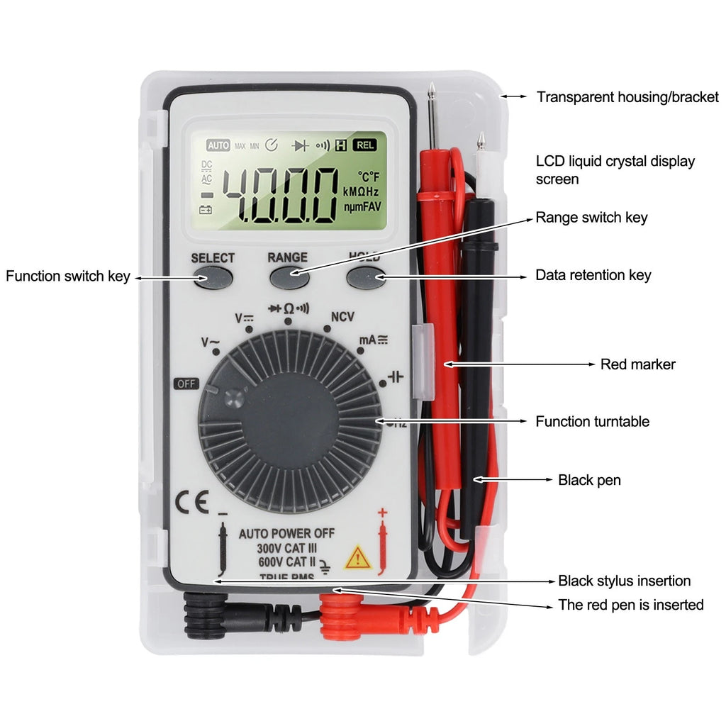AN101 Multimeter for Voltage and Current Detection (Compact Tool)