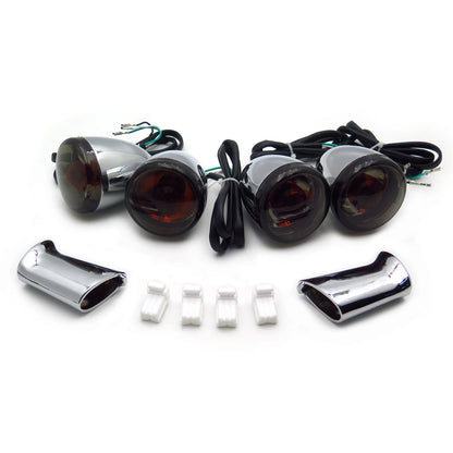 4X Chrome Turn Signal Lights for Harley Sportster Iron 883 (2004–2023)
