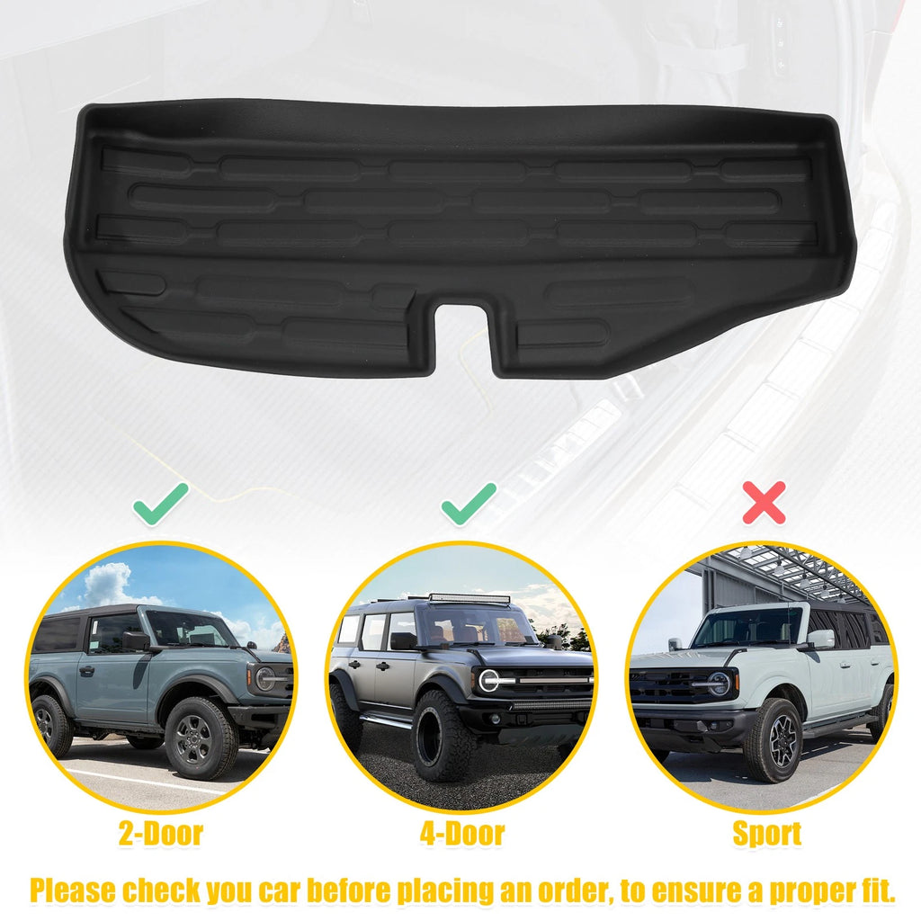 Trunk Cargo Liner Replacement for Ford Bronco (2021–2022) Lower Boot Black