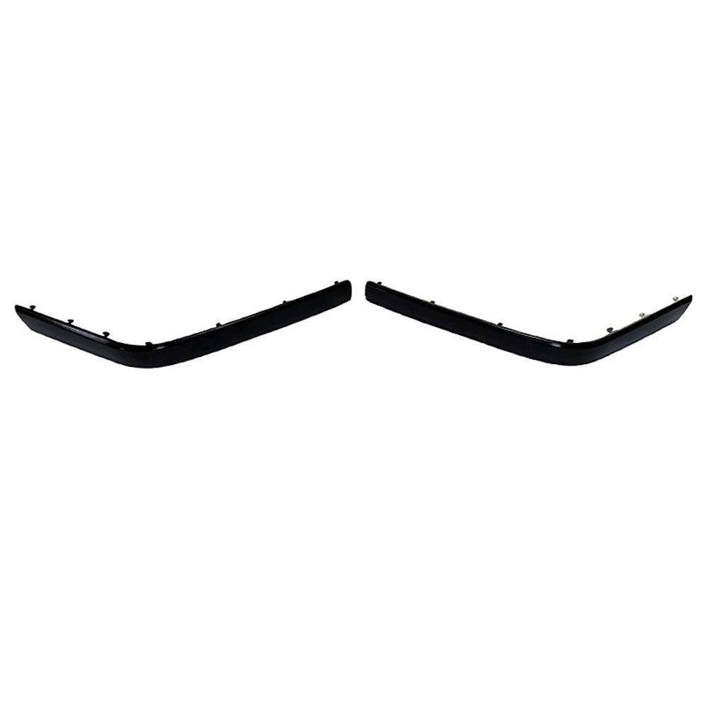 2X ABS Black Front Bumper Trim for BMW E34 (1988–1996)