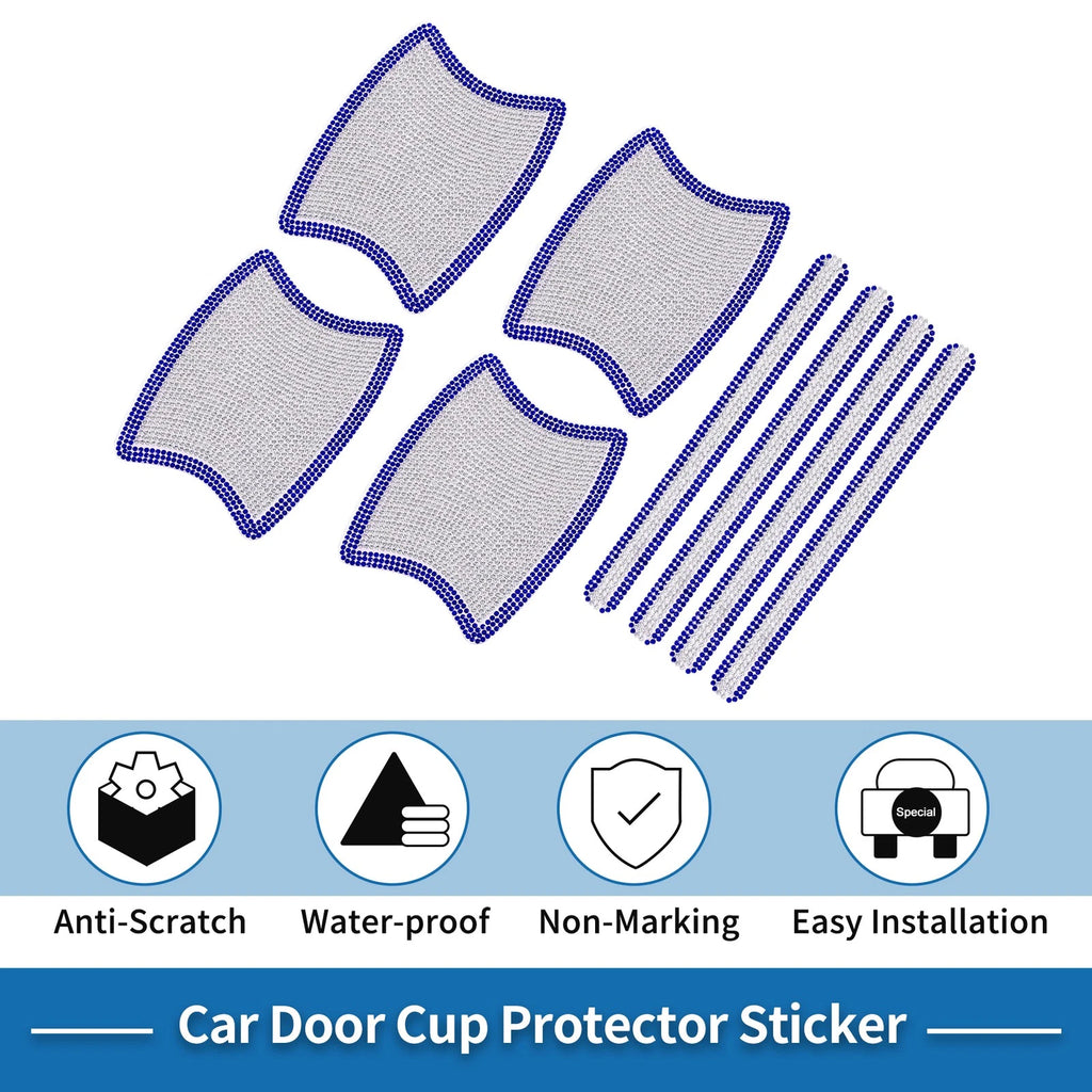 Door Handle Scratch Protector for - White, Blue