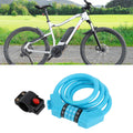 Bike Padlock Cable Lock with 5 Digit Reset for Electric Bicycle Blue Set (—)